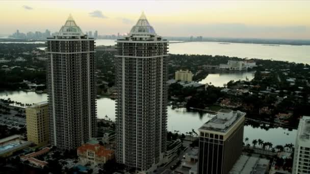 Vista aérea de Miami, Flórida — Vídeo de Stock