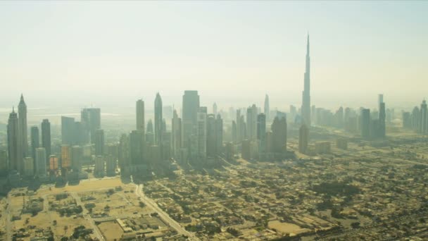 Θέα τοπίο από το κέντρο του Ντουμπάι — Αρχείο Βίντεο