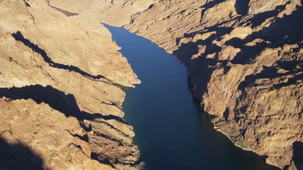 Aerial view Colorado River near  Las Vegas — Stock Video
