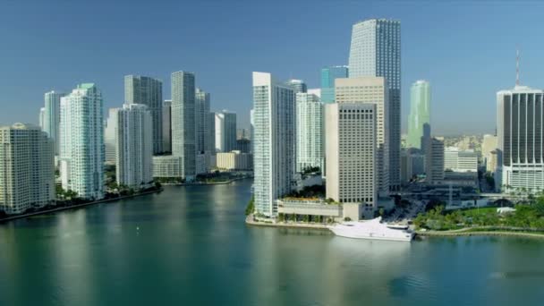 Distrito financiero del centro de Miami City — Vídeo de stock