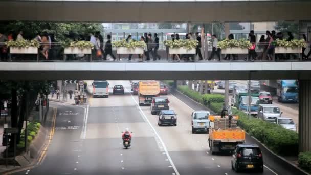 Road traffic in Hong Kong — Stock Video