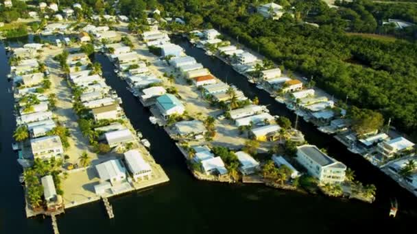 Vista aerea Key Largo case, nr Miami — Video Stock