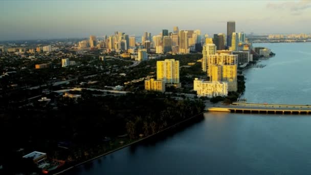 Luchtfoto van miami, florida — Stockvideo