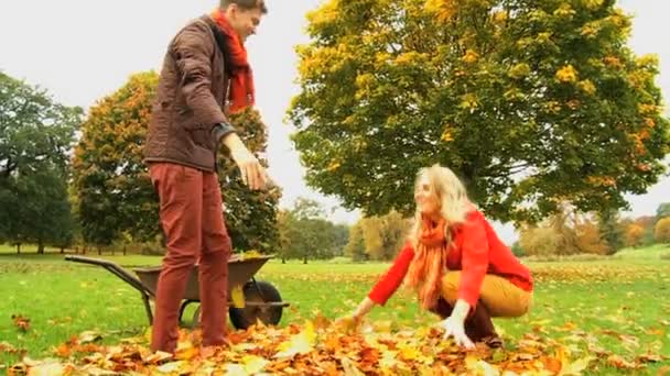 Geluk van de jonge Kaukasische paar — Stockvideo