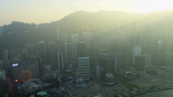 Aussicht victoria peak hong kong — Stockvideo