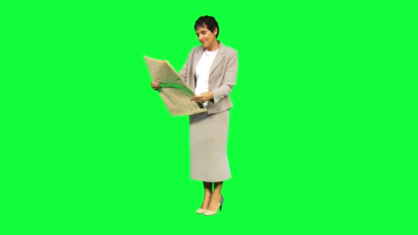 Caucasian Female reading  Financial Advisor — Stock Video