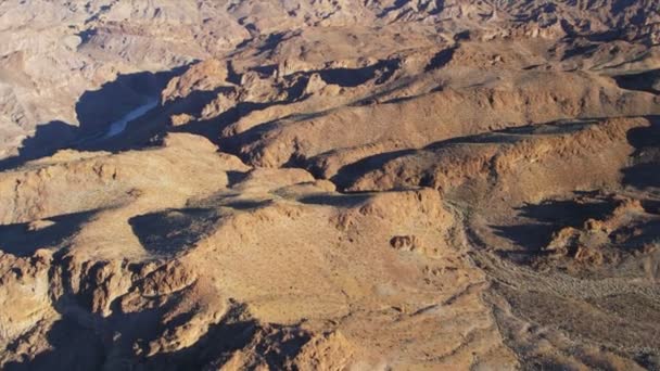 Aerial view of Red Rock  terrain — Stock Video