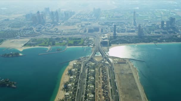 Luftaufnahme der Medienstadt Dubai — Stockvideo