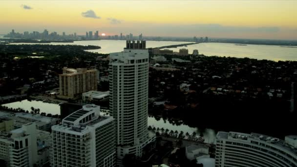Vista aérea de Miami, Flórida — Vídeo de Stock
