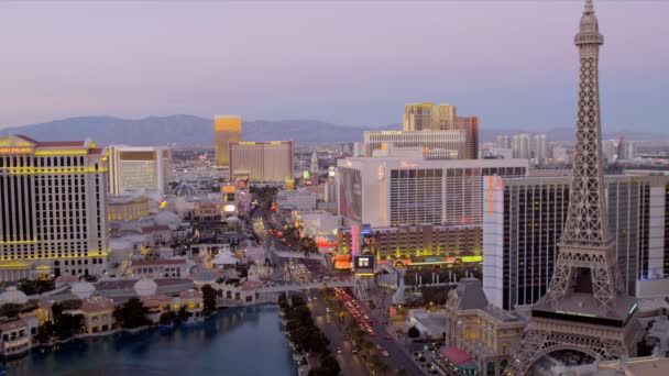 Las vegas bei Sonnenuntergang — Stockvideo