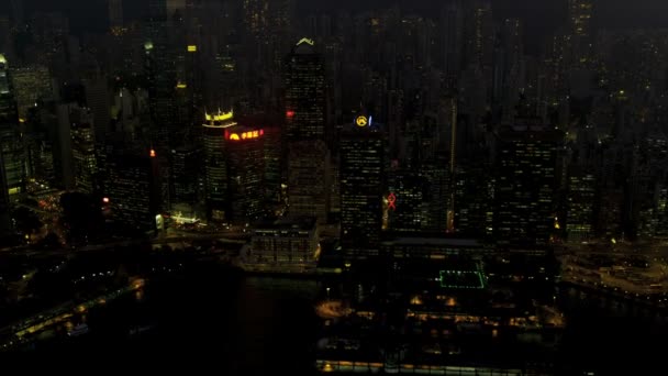 Hong Kong waterfront and Victoria Harbour — Stock Video