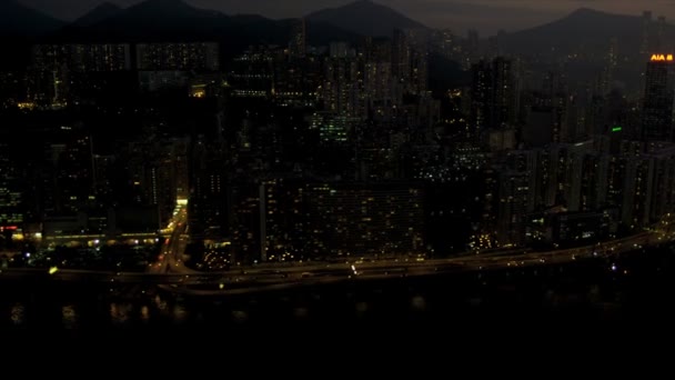 Hong Kong ウォーター フロントとビクトリア ・ ハーバー — ストック動画