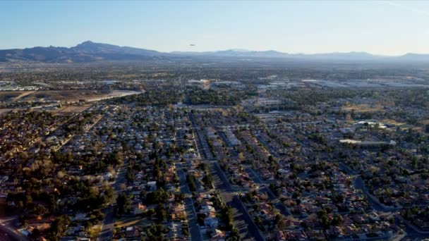 Paisagem aérea vista deserto comunidades — Vídeo de Stock