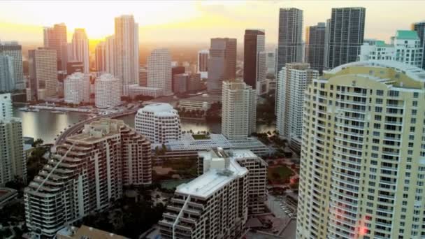 Flygfoto över miami, florida — Stockvideo