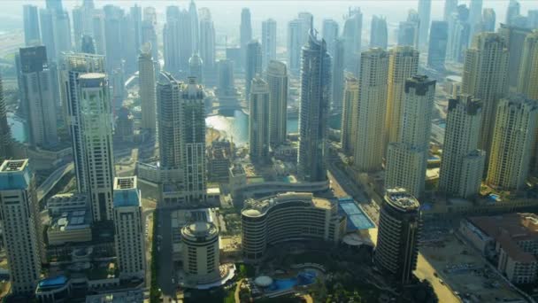 Aerial view Jumeirah Beach, Dubai — Stock Video
