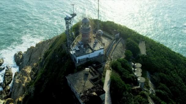 Vista aérea Wartime Lookout Point em Hong Kong — Vídeo de Stock