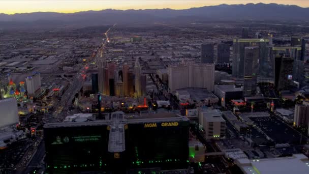 Havadan görünümü Las Vegas Strip — Stok video