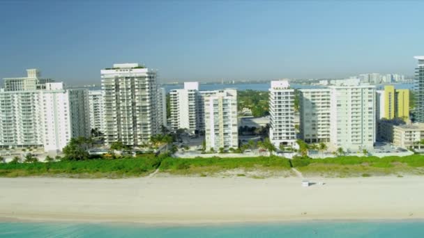 鸟瞰迈阿密海滩酒店美国 — 图库视频影像