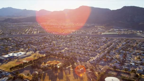 Vue aérienne du paysage désert communautés — Video