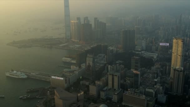 Vista Tsim Sha Tsui East Kowloon — Vídeo de Stock