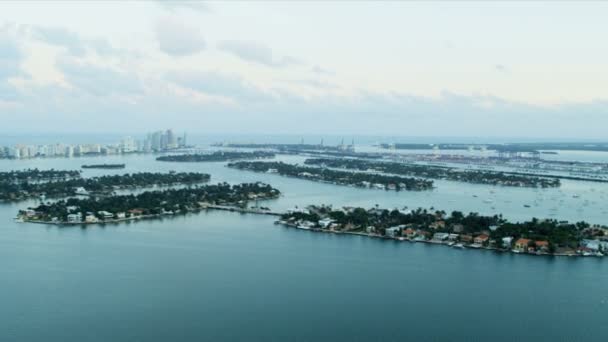 Flygfoto över miami, florida — Stockvideo