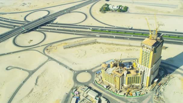 Aerial view expressway Dubai — Stock Video