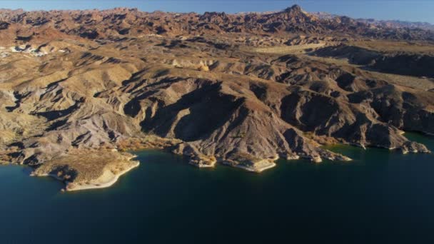 Luchtfoto Colorado rivier in de buurt van Las Vegas — Stockvideo