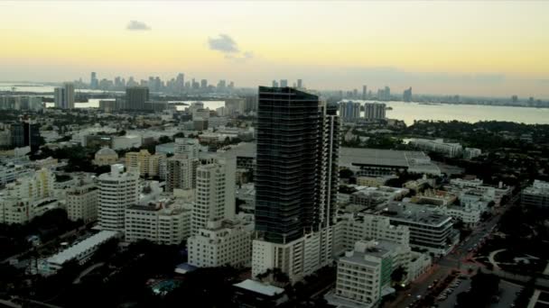 鸟瞰的迈阿密，佛罗里达州 — 图库视频影像