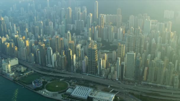 Vista aérea Causeway Highway Hong Kong — Vídeo de Stock