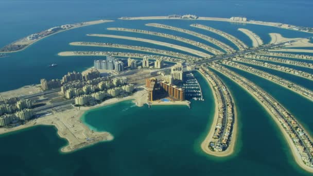 Aerial Golden Mile, Palm Jumeirah, Dubai — Stock Video