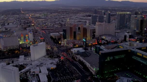 Vista aerea Las Vegas Strip — Video Stock