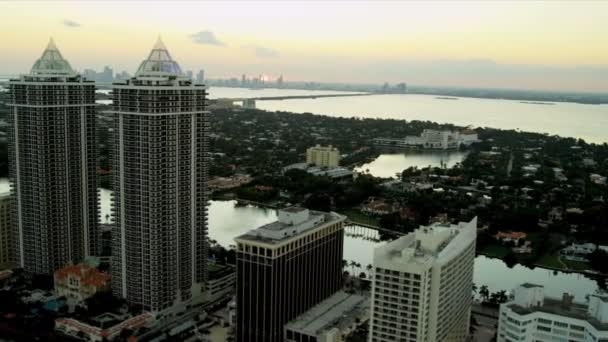 Vista aérea de Miami, Flórida — Vídeo de Stock