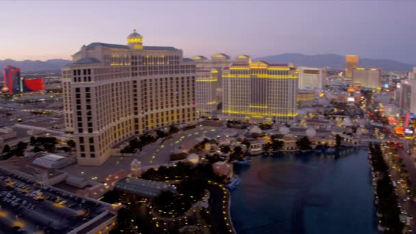 Las Vegas'taki Bellagio hotel — Stok video