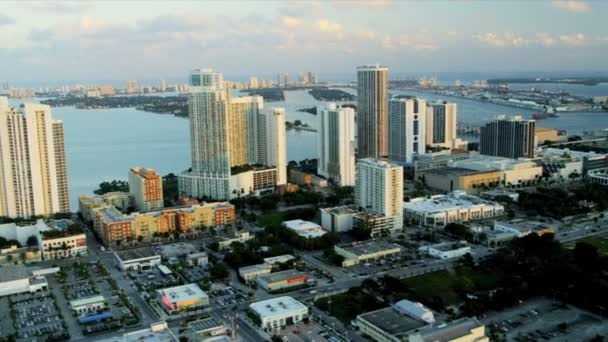 Vista aérea de Miami, Flórida — Vídeo de Stock