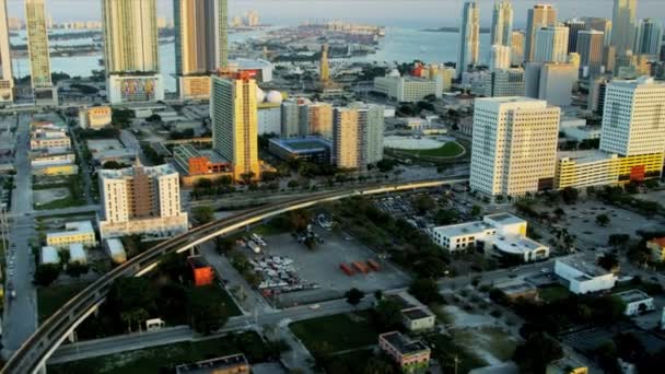 Vue aérienne de Miami, Floride — Video
