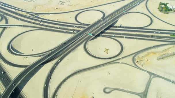 Luchtfoto expressway dubai weergeven — Stok video