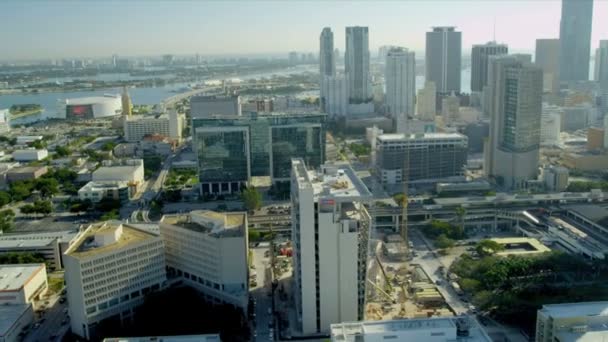 Distrito financiero del centro de Miami City — Vídeo de stock