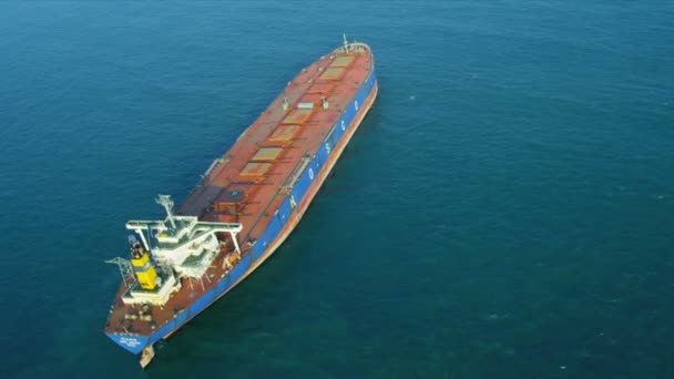 Navio de carga oceânico de Hong Kong — Vídeo de Stock