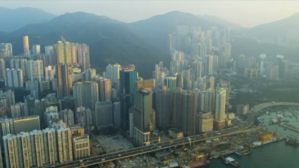 Görünüm Causeway Bay Hong Kong Adası — Stok video