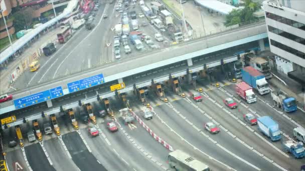 Voertuigen kowloon tolweg — Stockvideo