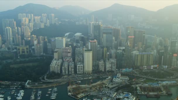 Hong kong island und victoria peak — Stockvideo