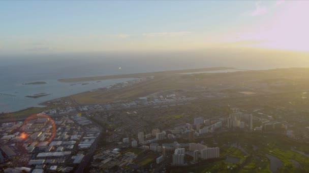 Luchtfoto van kust Hawaii — Stockvideo