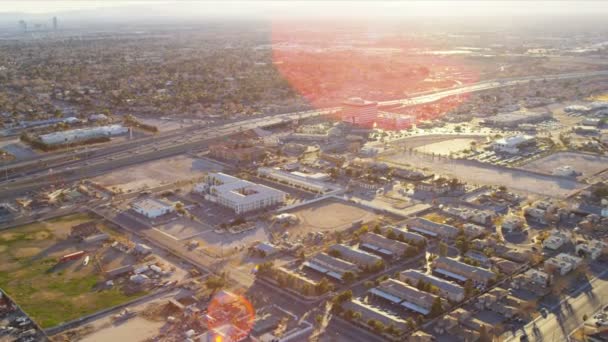 Flygfoto Las Vegas storstadsområdena — Stockvideo