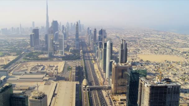 Luftaufnahme der Stadt Dubai — Stockvideo