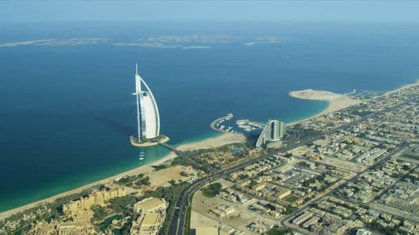 Luftaufnahme Dubais Küste — Stockvideo
