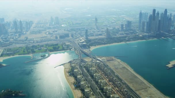 Luftaufnahme der Medienstadt Dubai — Stockvideo