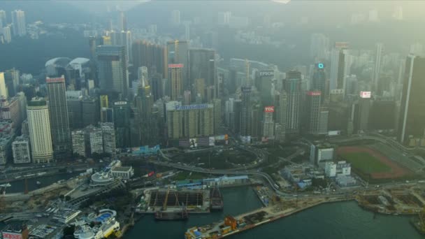 Ilha de Hong Kong e Victoria Peak — Vídeo de Stock