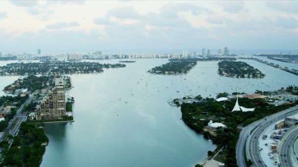 Luchtfoto van miami, florida — Stockvideo