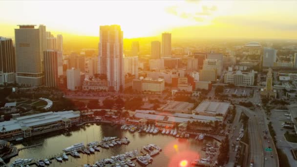 Letecký pohled na miami, florida — Stock video