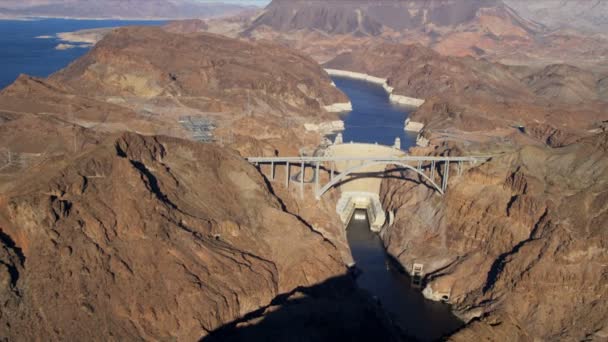 Hoover Dam e Ponte do Rio Colorado — Vídeo de Stock